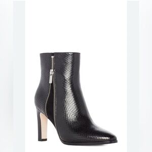 NEW! PAIGE Cami Black Snake Embossed Leather boots with Suede Accent size 8